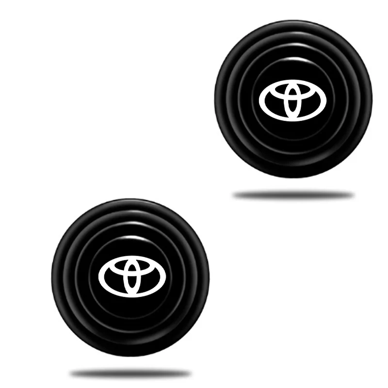 Samochodowe silikonowe naklejki na amortyzatory drzwi - dźwiękoszczelne podkładki buforowe do Toyota Camry CHR Corolla RAV4 Yaris Prius Akcesoria