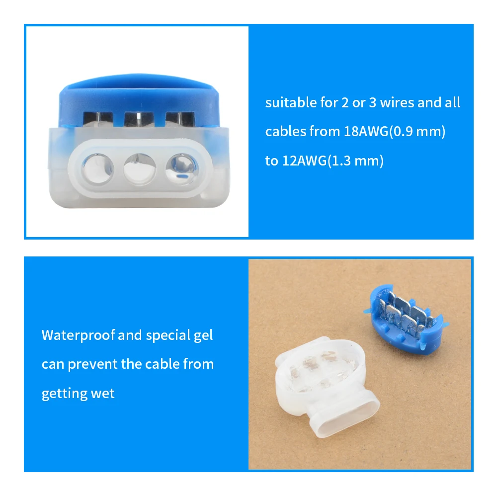 10-100pcs เจลกันน้ํา Connector Terminal 3 ขาไฟฟ้า 314 ตัวเชื่อมต่อสายไฟอุปกรณ์เสริมหุ่นยนต์เครื่องตัดหญ้าสายเชื่อมต่อ