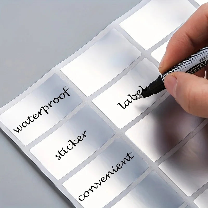 Removable waterproof label stickers, frozen food design, office and home use, storage bins, relocation, folders бейджик