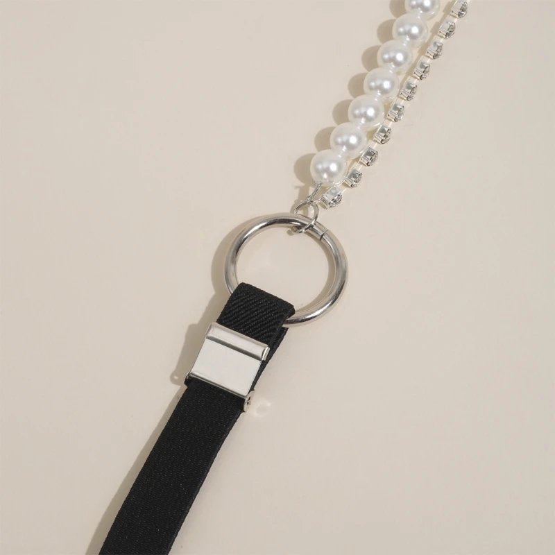 Meisjes vrouw clip op bretels elastische Y-vorm verstelbare parel bretels voor vrouwelijke mode-accessoires