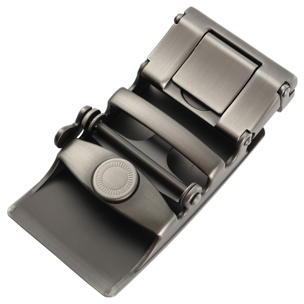 3.5cm Automatic Belts Buckle Mens Belts Casual Black Silver Scrub Punk Rock Buckle CE36-623