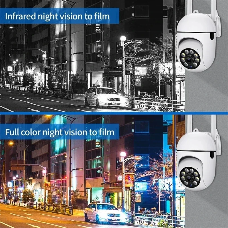 5MP Wifi ビデオ監視カメラ CCTV PTZ IP カメラスマート人間追跡 4X ズームナイトビジョンフルカラー屋外防水