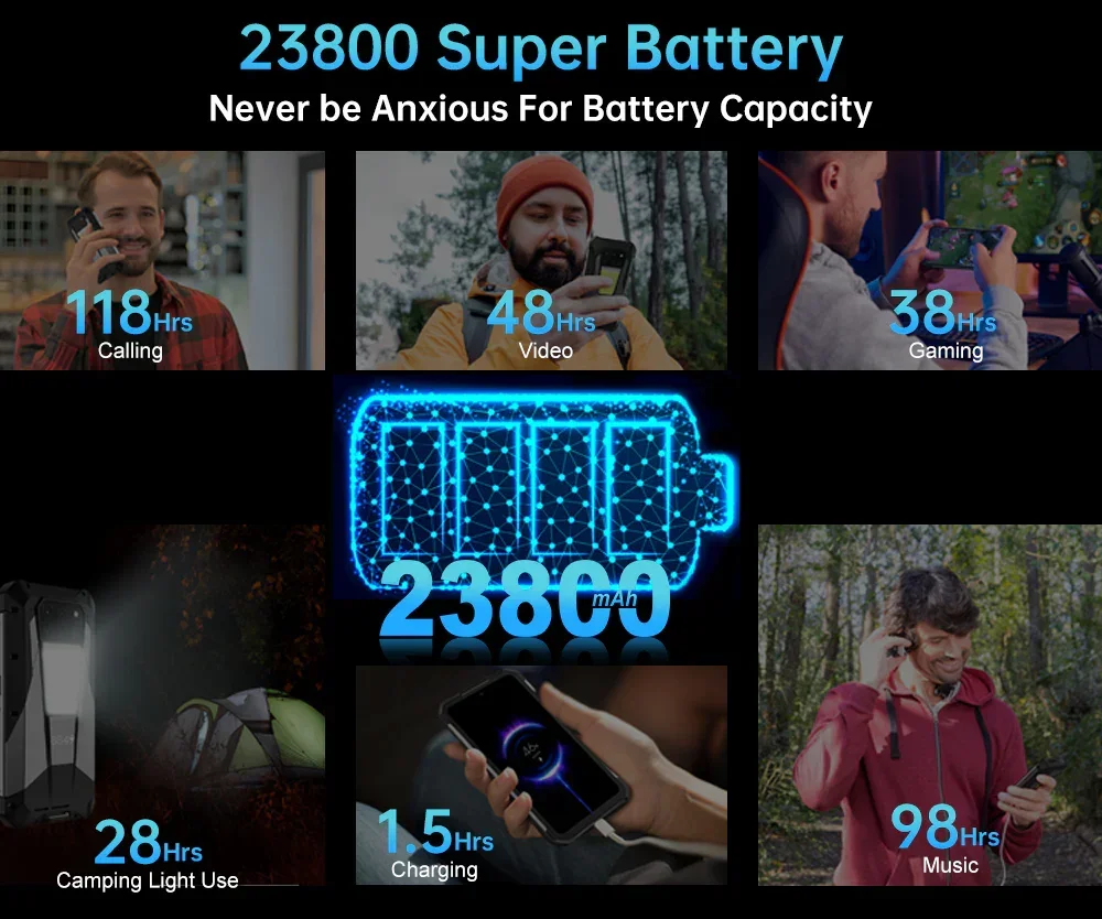 8849 Tank 3 Pro Unihertz proyector de teléfonos inteligentes resistentes Android 5G 23800mAh 512GB 36GB 200 MP cámara dimensión 8300 teléfono móvil