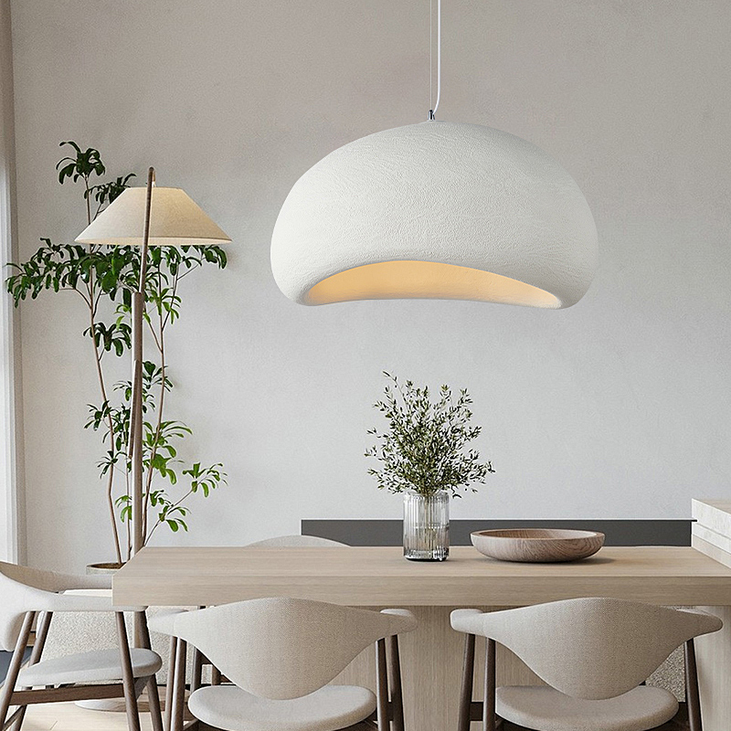 Candelabro Wabi Sabi hecho a mano con isla moderna para restaurante, cafetería, Bar, comedor, dormitorio, iluminación LED para interiores, lámpara colgante Art Deco