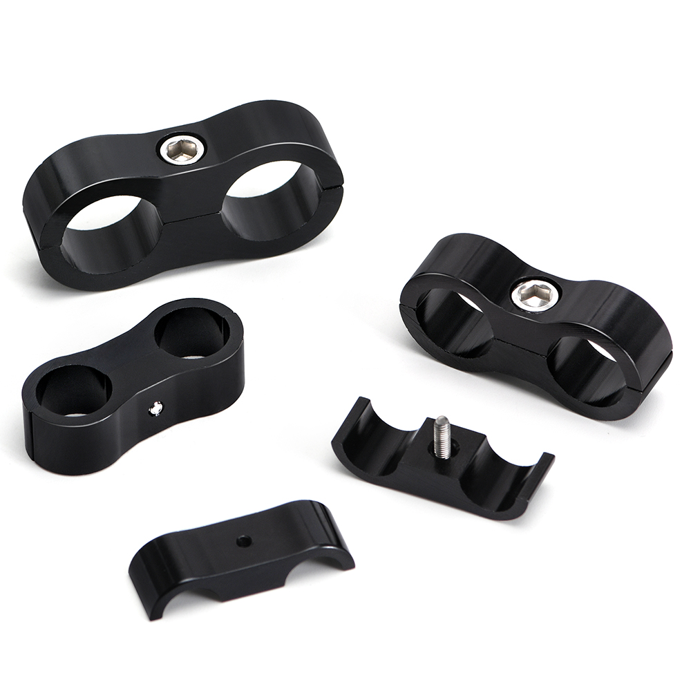 1PC Universal AN4 AN6 AN8 AN10 AN12 Billet Öl Kraftstoff Wasser Schlauch Rohr Seprator Teiler Clamp aluminium linie separator JR-SLJN01