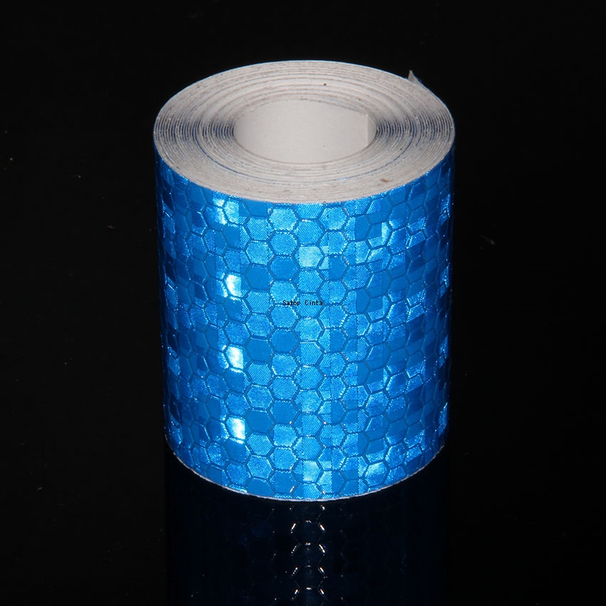 5cm*3m Blue Reflective Bicycle Sticker Waterproof Strong Adhesive Safety Warning Tape Reflector Conspicuity Strip For Motorcycle
