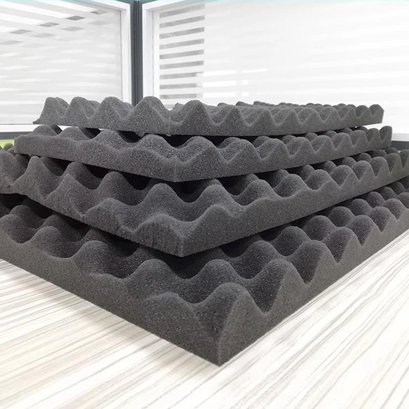 Wave Sponge Lining Shockproof Toolbox DIY Customized Lattice Concave Convex Egg Sponge Block Filled Shock Absorption Foam Pad