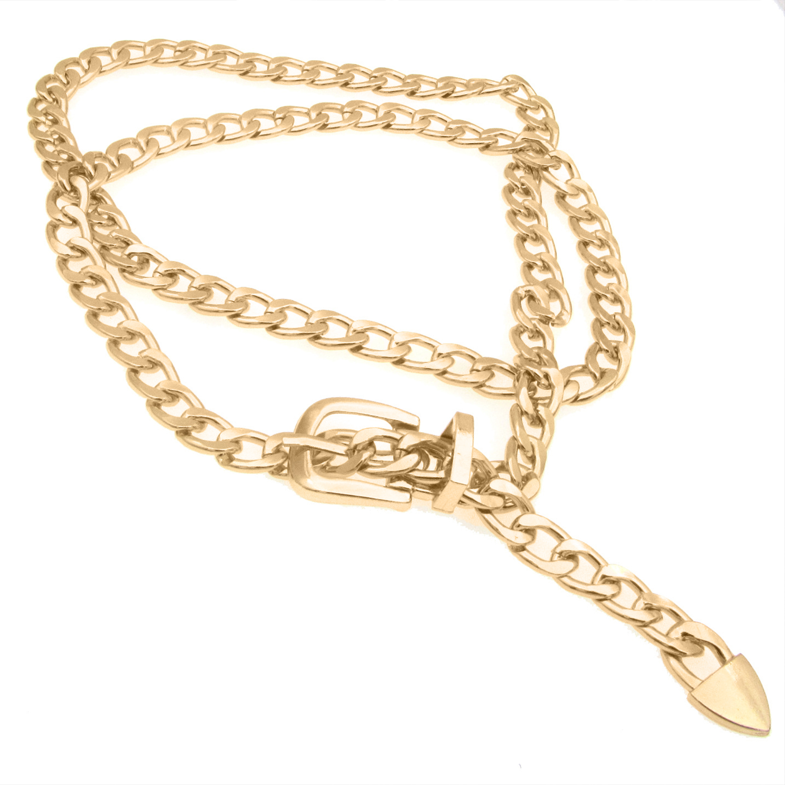 Cinturón de cadena de Metal ajustable para mujer, 1 unidad