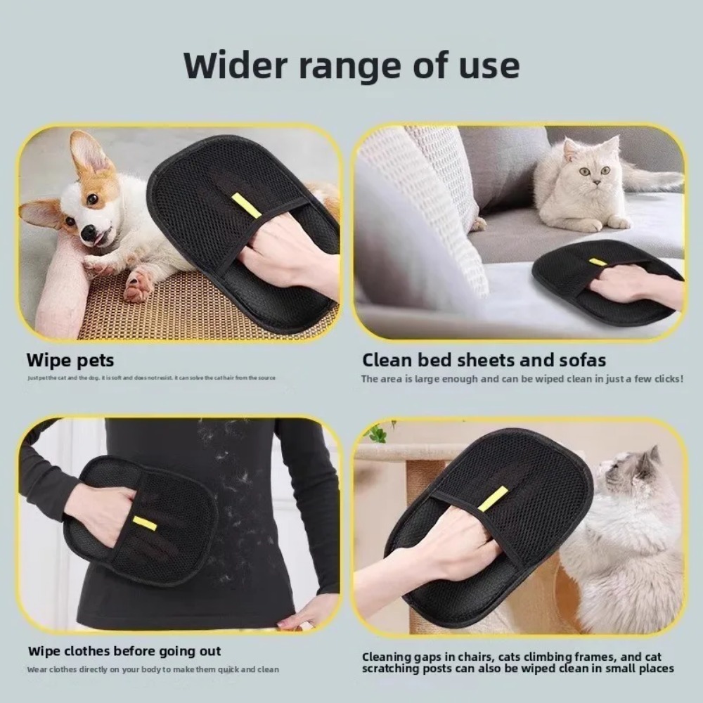 Pet Hair Cleaning And Collection Gloves Pet Double-sided Multi-functional Beauty Glove Tool Reduce The Pressure Of Pet Ownership