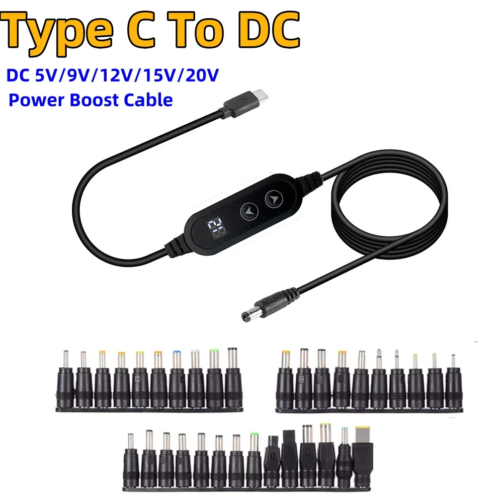 USB C zu DC Power Boost Kabel Typ C zu DC Schnelle Lade 5V zu 12V Boost Konverter Kabel Adapter für Wireless Router TV BOX