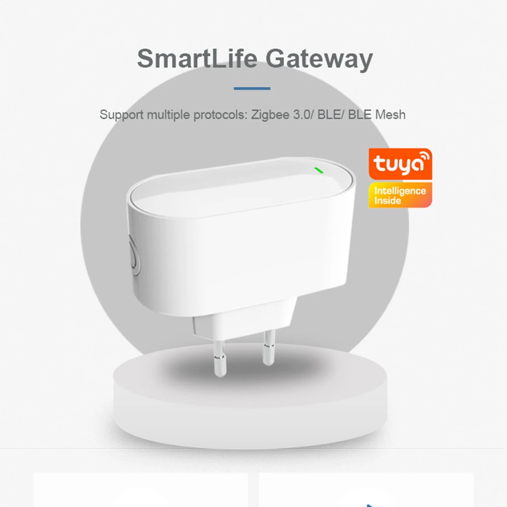 Tuya inteligente zigbee gateway hub plug-in tipo multi-modo bluetooth gateway ponte para automação residencial inteligente funciona com alexa