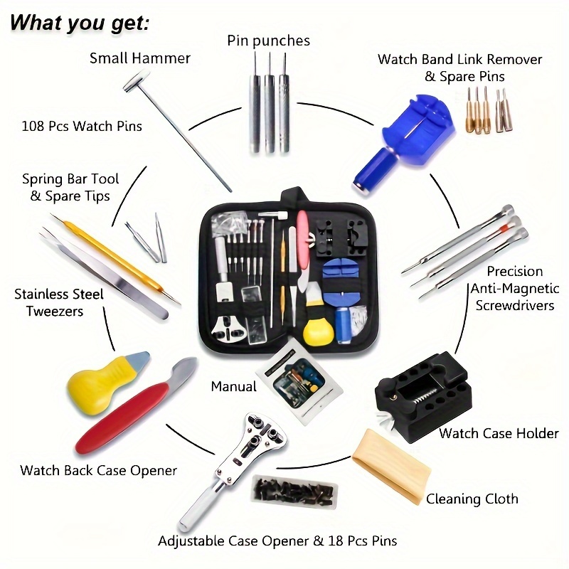 Tools For Repairing Watches Watch Maintenance Adjusting Watch Straps Replacing Batteries 147 Parts Disassembly And Installation
