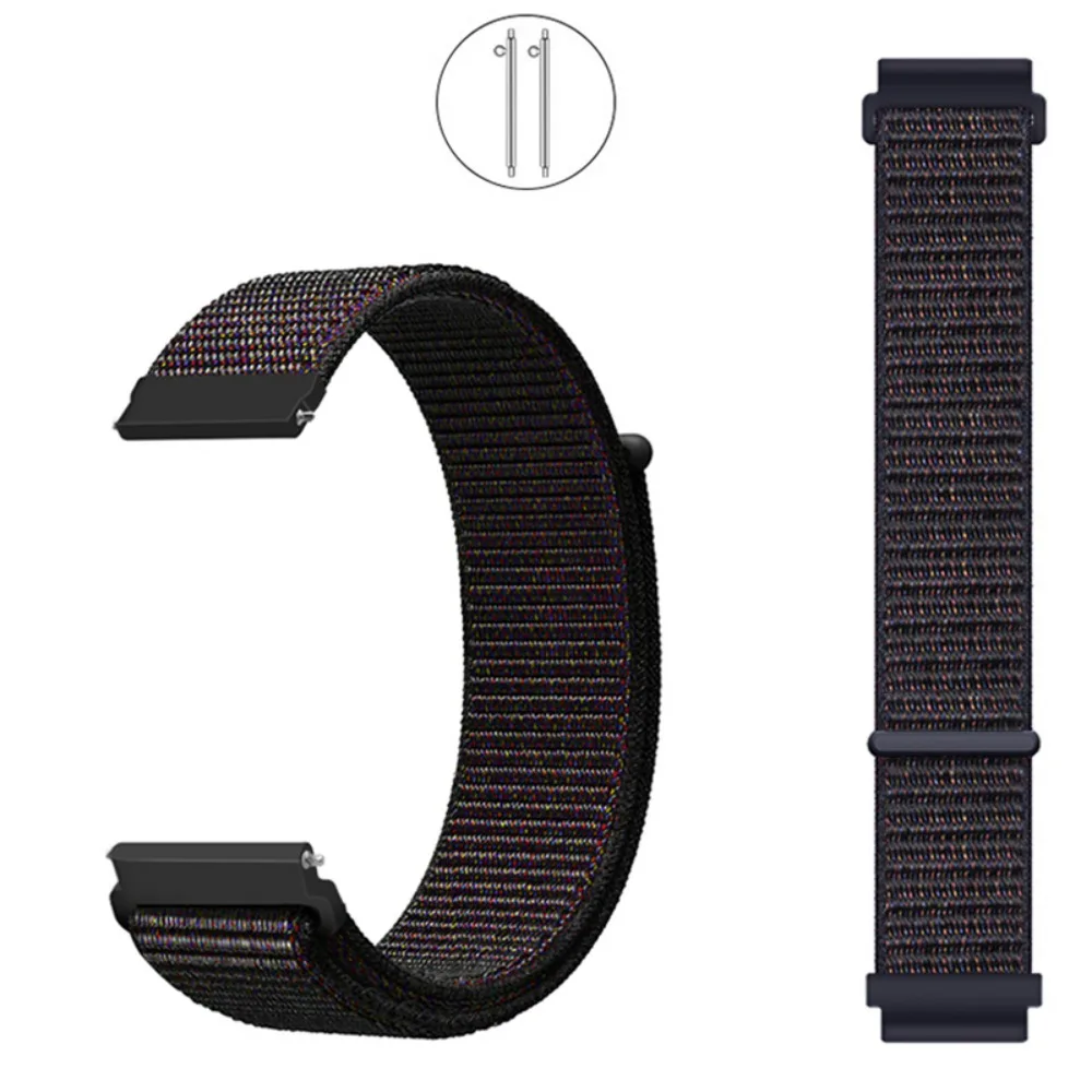 20mm 22mm Nylon Loop Strap for Amazfit GTR 47mm/GTR2/2e/3/3 Pro/4/GTS/2/mini/3/4 Bracelet for Amazfit Balance/bip 5/Stratos 2 2S