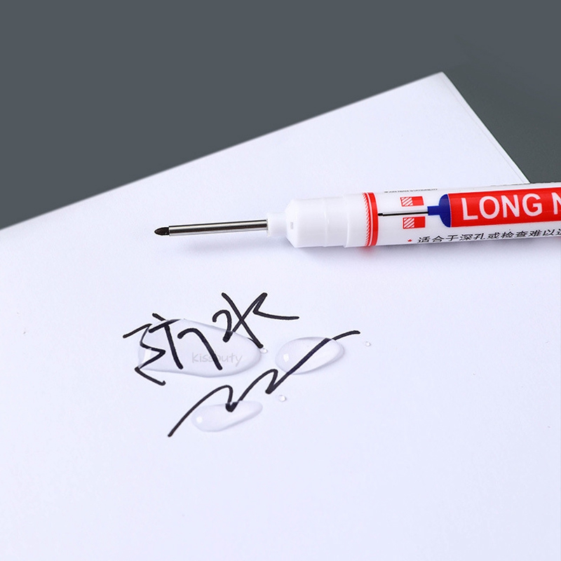 20MM Màu Đỏ/Đen/Xanh Dương Mực Dài Đầu Bút Đánh Dấu Phòng Tắm Gỗ Trang Trí Đa Năng Lỗ Sâu Cột Mốc bút