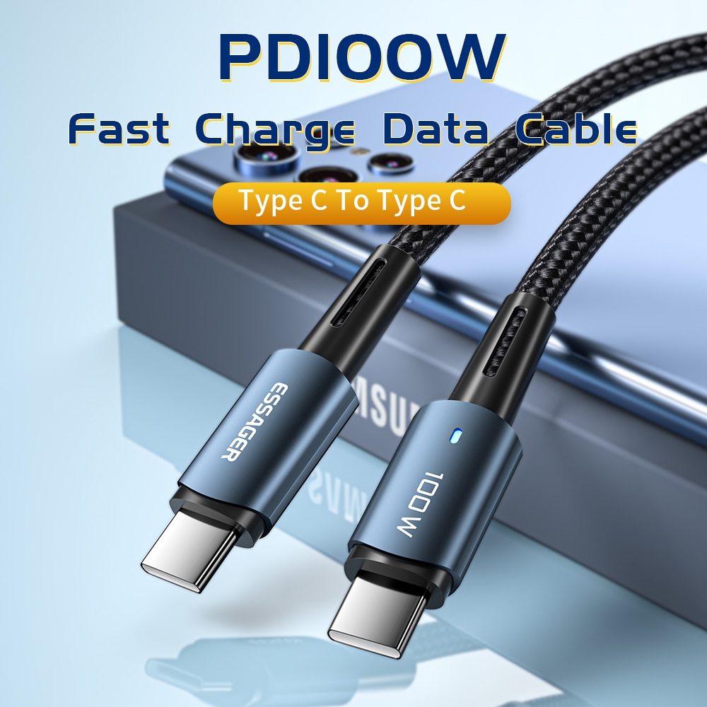 Essager pd100w 60w Typ c c zu c kabel schnell aufladen handy handy ladekabel für xiaomi samsung huawei macbook ipad
