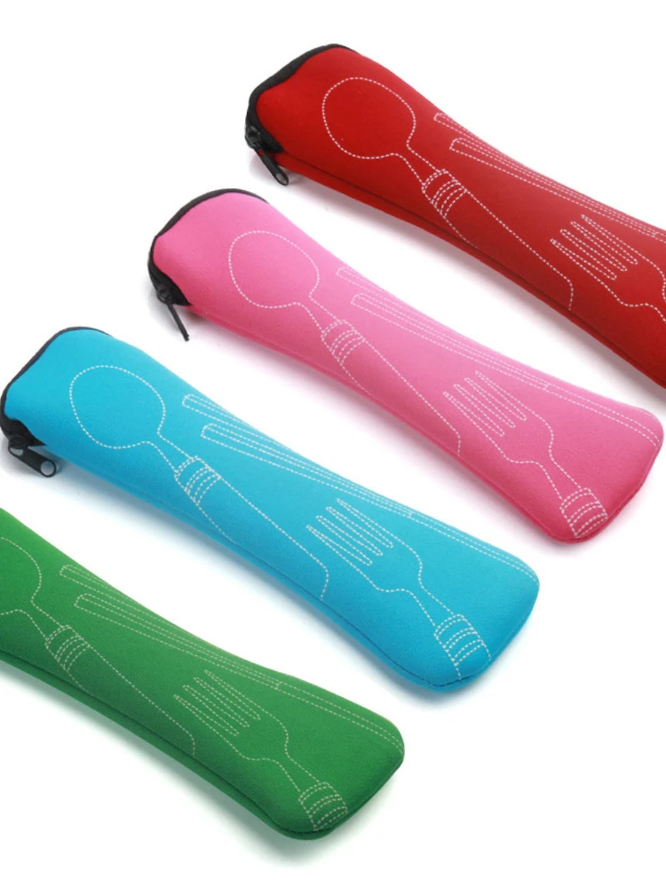 Portable Tableware Bag Cutlery  Dinner Set Travel Packaging Storage Box Dinnerware Picnic Fork Spoon  Without 