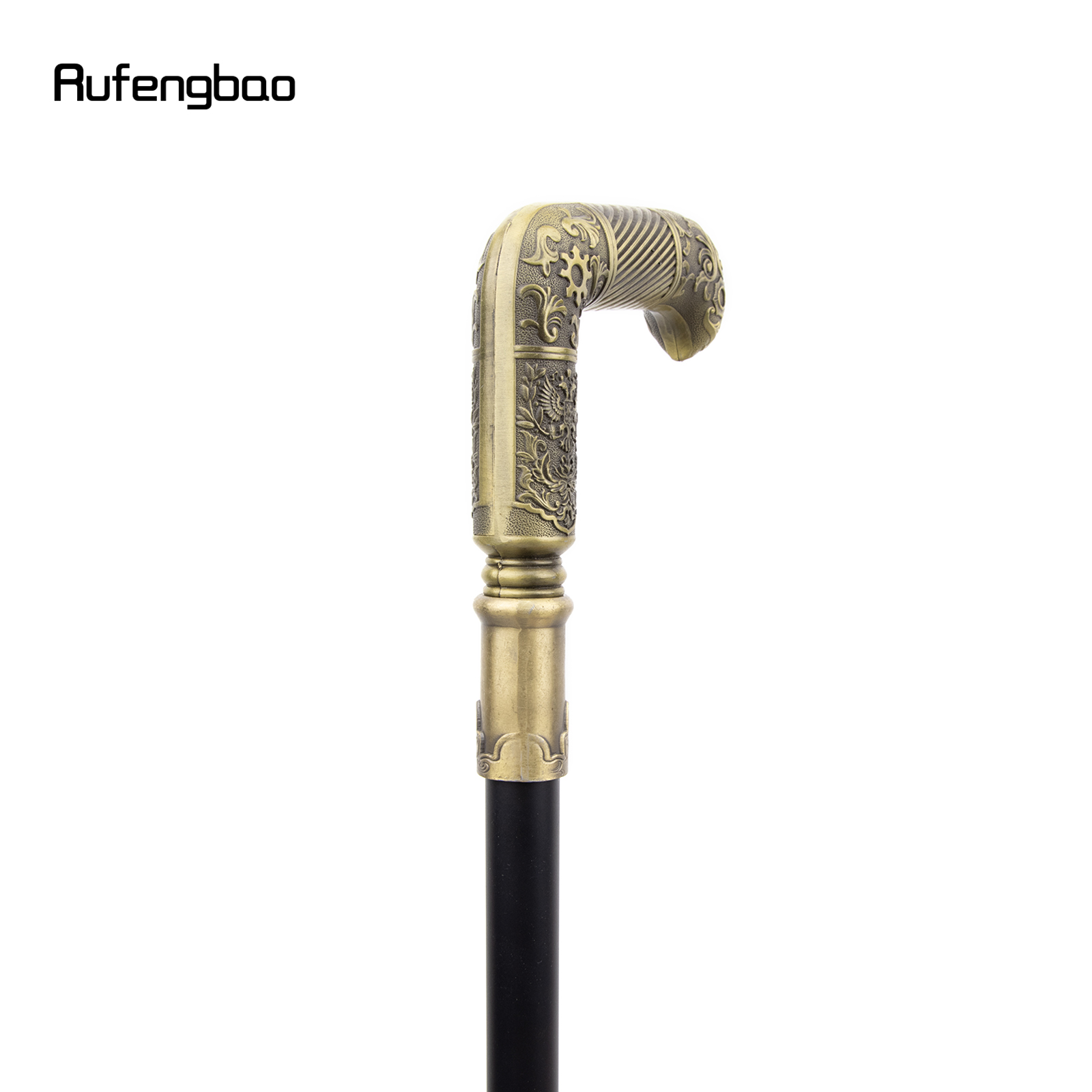 Coppery rússia dupla cabeça águia engrenagem bengala com placa escondida auto defesa moda bengala cosplay crosier vara 90cm