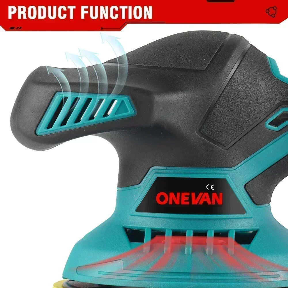 ONEVAN Cordless 21V Lucidatrice per auto Lucidatrice elettrica Automobile Auto Lucidatura Sigillatura Smalto Macchina adatta per 21V 18v Batteria Spille