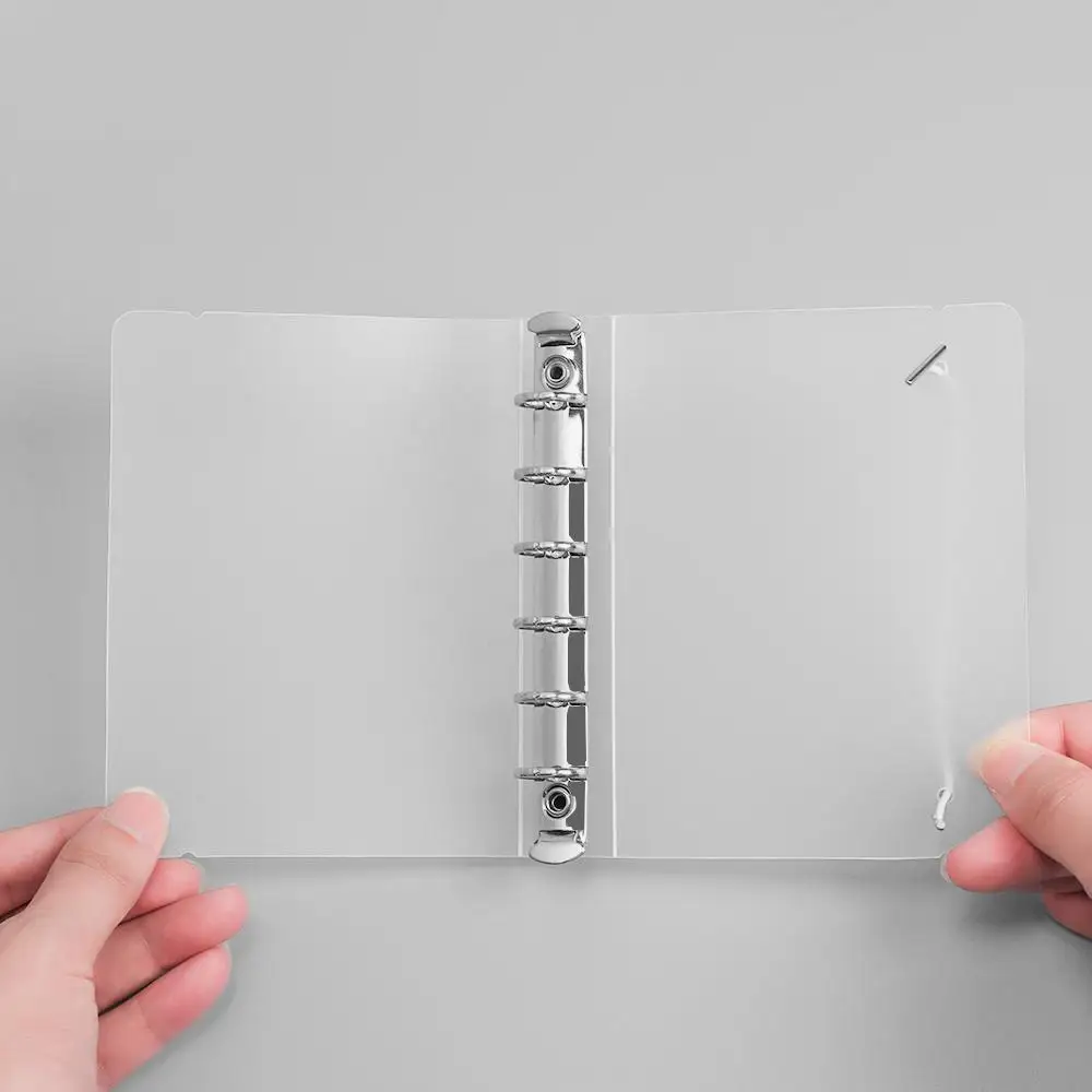 Matte Transparent A4/B5/A5/A6/A7 Loose-Leaf Notebook Case Ring Binder Notebook Shell File Folder Office School Supplies