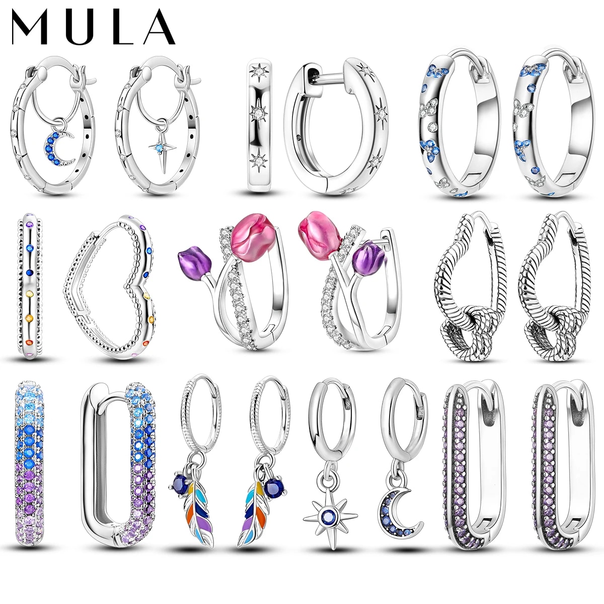 Mula 1Pc Hoepel Oorbellen Verzilverde Vrouwen Mode Sieraden Cadeau Voor Feest Jubileum