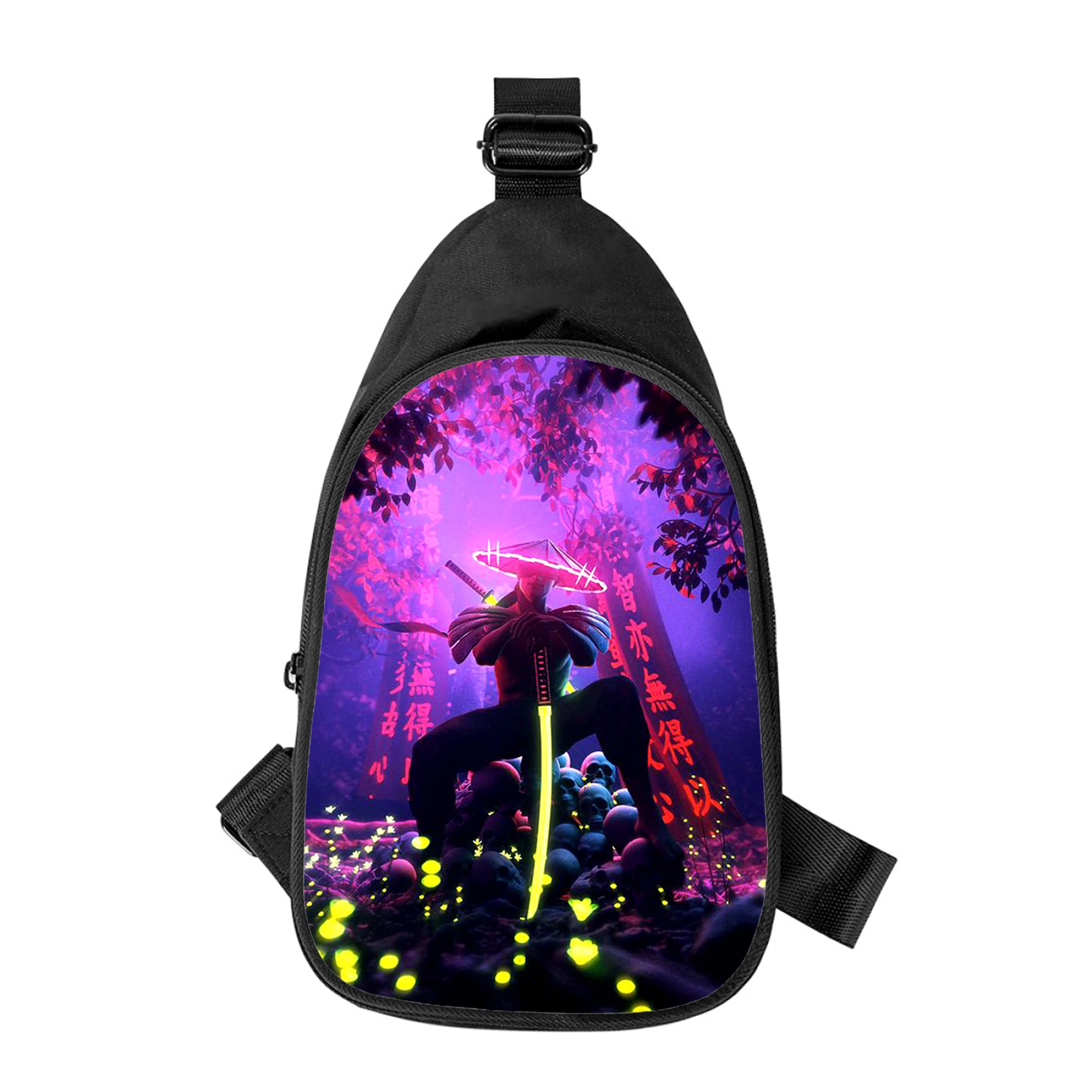 Samurai 3D-Druck neue Männer Kreuz Brusttasche diagonal Frauen Umhängetasche Ehemann Schule Hüft tasche männliche Brust packung