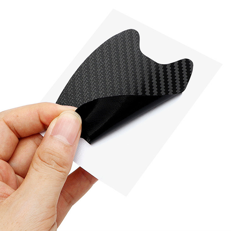 Pegatinas de coche antiarañazos, Protector de fibra de carbono para manija de puerta de coche, película de protección para manija de automóvil, accesorios exteriores de estilo