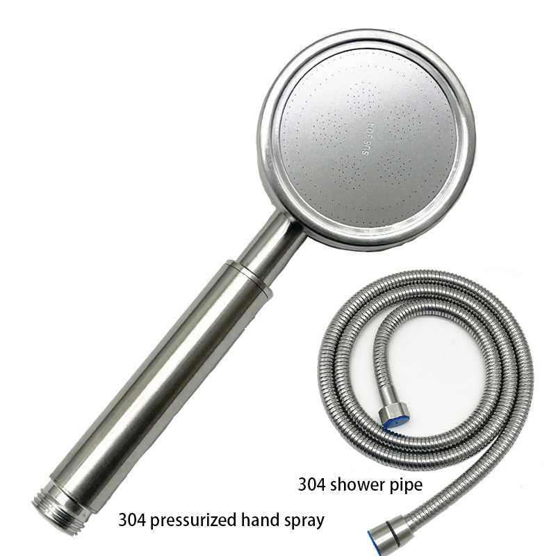 Ensemble de pomme de douche en acier inoxydable 304, ensemble de pomme de douche haute pression à main pour la douche et le bain pour usage domestique, accessoire de salle de bain