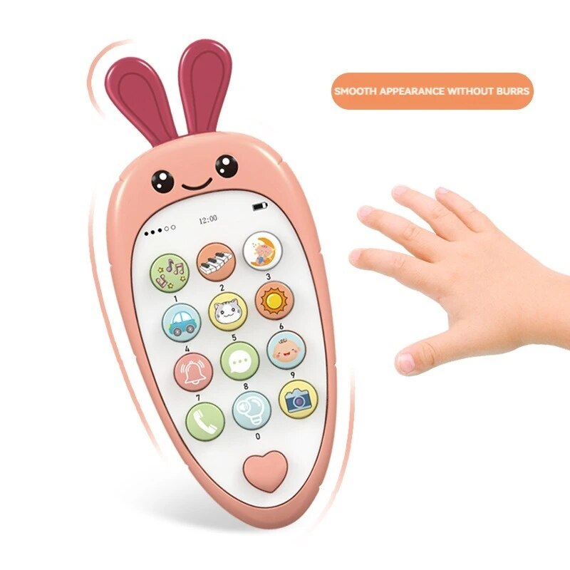 漫画の音楽シミュレーション携帯電話、赤ちゃんのパズル、幼児教育、音楽ストーリー、学習電話のおもちゃ、1個