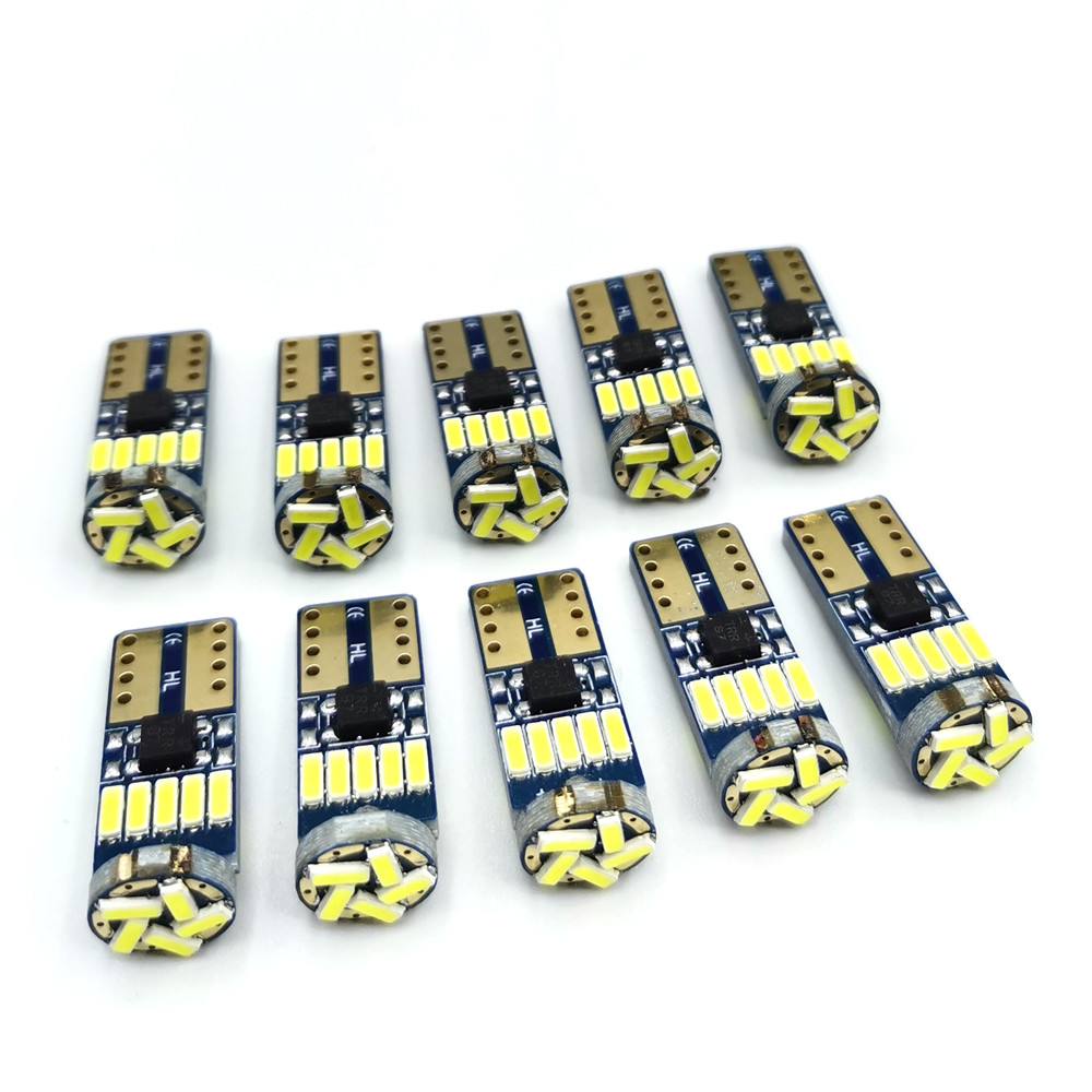 2/10 Uds Led W5W T10 lámpara de señal Led para coche 501 194 bombillas 4014SMD luces de liquidación luces de lectura luces interiores 6000K 12V