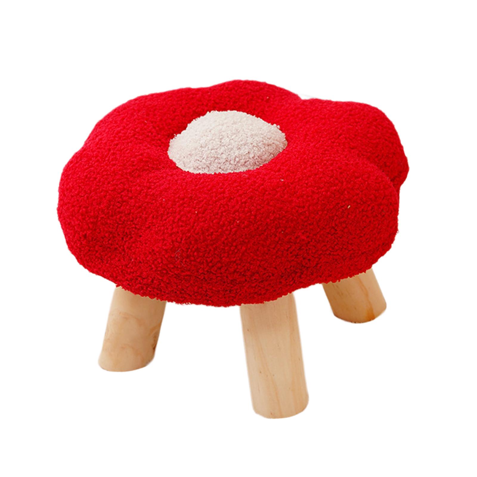 Footrest Pouf Cartoon Flower Shaped Sofa Footstool for Playroom Bedside Porch