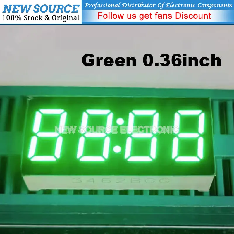 5 pz LED Display a 7 segmenti tubo 0.36 pollici orologio a 4 bit Nixie 3462 catodo anodo rosso blu bianco smeraldo verde giallo