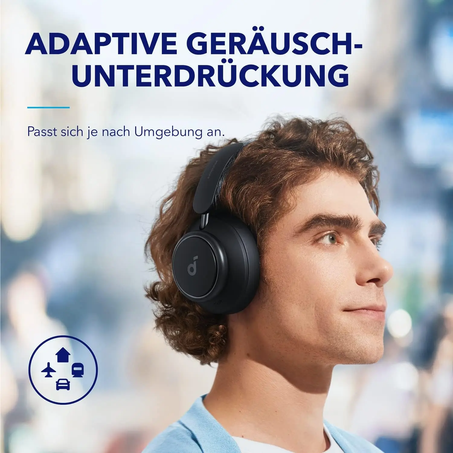 soundcore by Anker Space Q45 Bluetooth Headphones, Adaptive Active Noise Cancelling up to 98%, 50 Hours Playback, App Control, L
