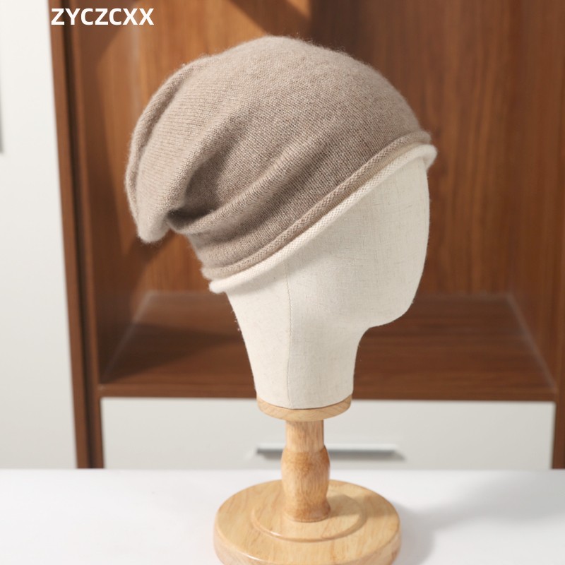 ZYCZCXX 100% Merinowol Gebreide Muts Voor Vrouwen Warme Herfst/Winter Outdoor Reizen Warme Muts Voor Mannen Zachte Kasjmier casual Hoed