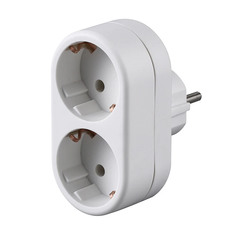 Châu Âu Tiếp Đất 2way 3way EU Tường Mở Rộng Ổ Cắm Điện Đức Pháp Nga Đầu Cắm Schuko To Bộ Chuyển Đổi Ổ Cắm 16A 3500W Trắng