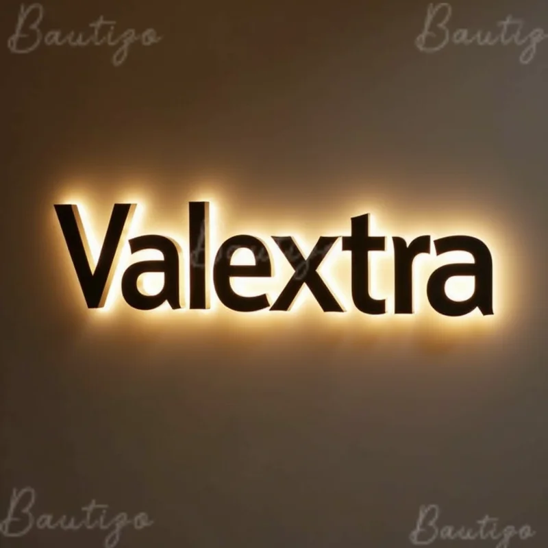 Custom LED Backlit 3D Metal Sign Letters For Storefront Business Waterproof Illuminated Light Up Advertising Signage Display