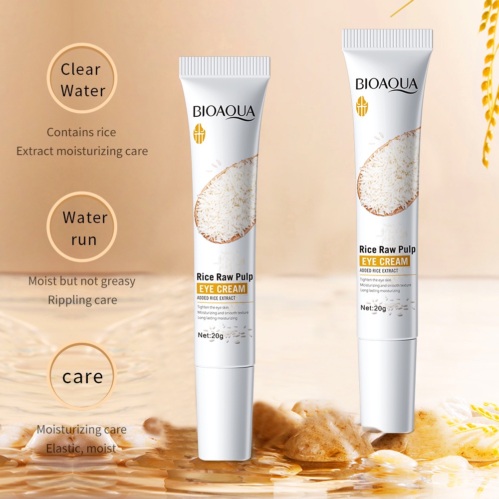 BIOAOUA ライス ホワイトニング アイ クリーム 保湿 クマを軽減 リフト ファーム ブライトニング 20g