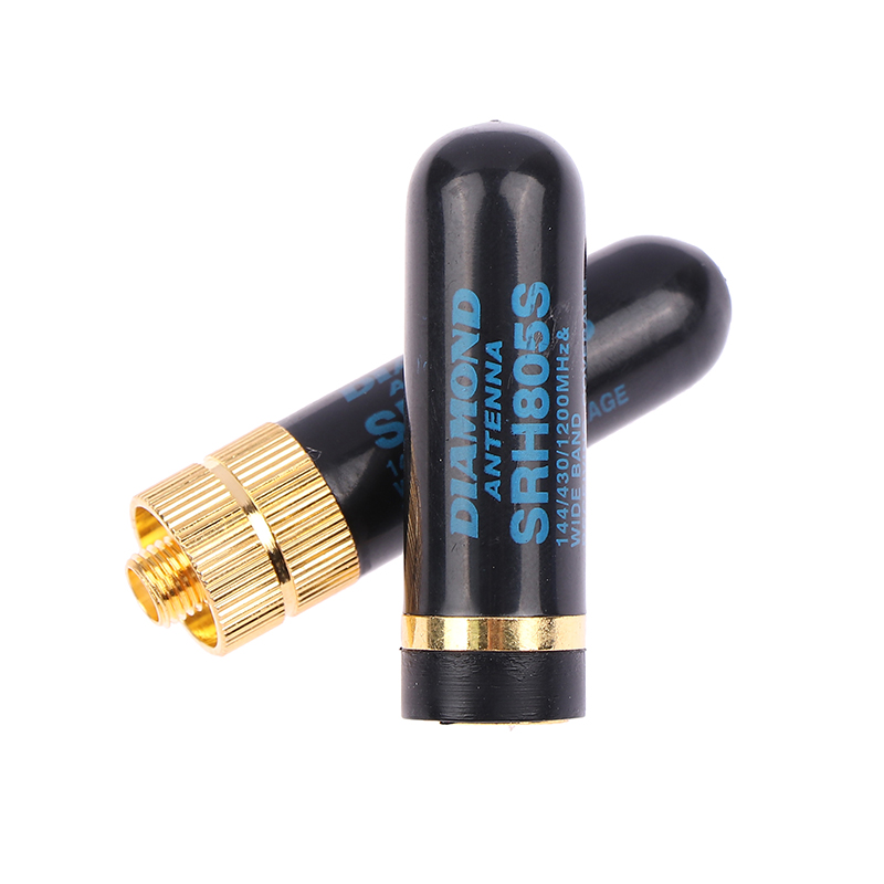 1 peça/2 peças mini antena de banda dupla SMA-M/SMA-F uhf + vhf srh805s acessórios de rádio walkie talkie