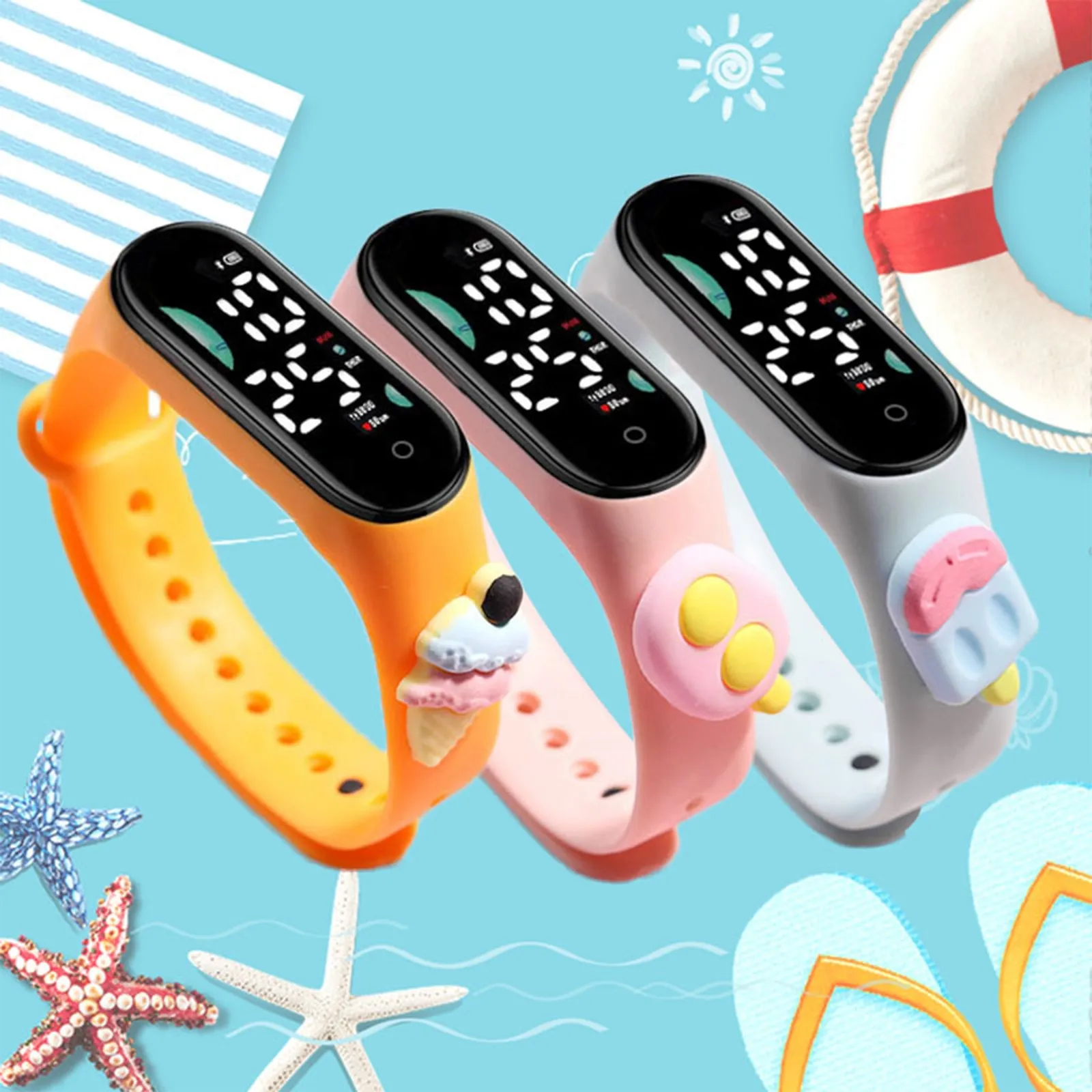 Relojes impermeables para niños, reloj deportivo al aire libre, reloj de pulsera de dibujos animados, reloj Digital de vida, reloj infantil