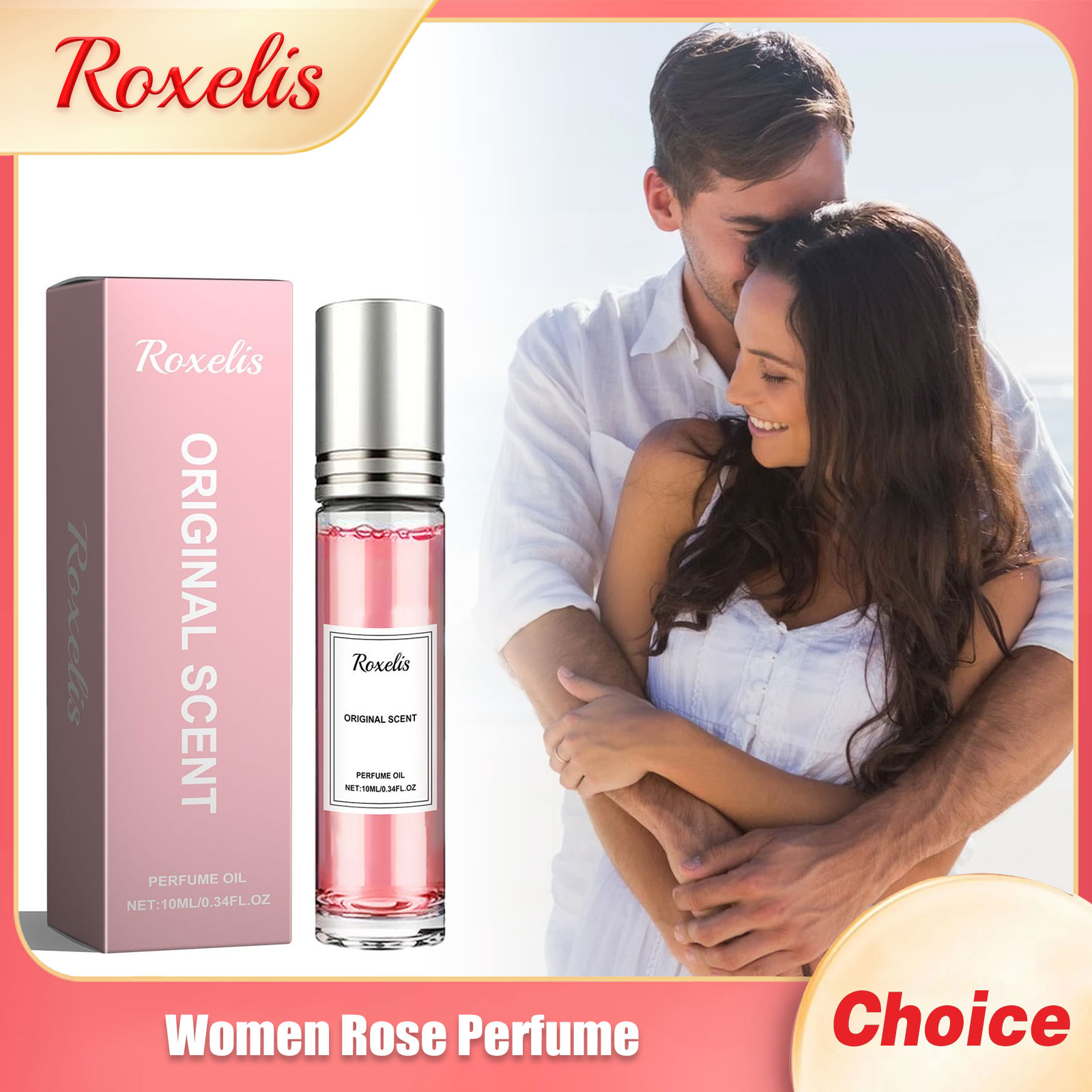 Perfume rosa fragrância duradoura para mulheres, planta, feromônio, melhorar fresco, alivia namoro, perfume floral, perfumes de jasmim portáteis, rolo