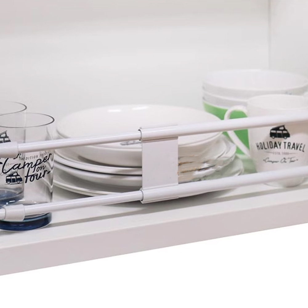 1Set kunststof RV hangende kasthek met massieve staven voor camper camper caravanaccessoires