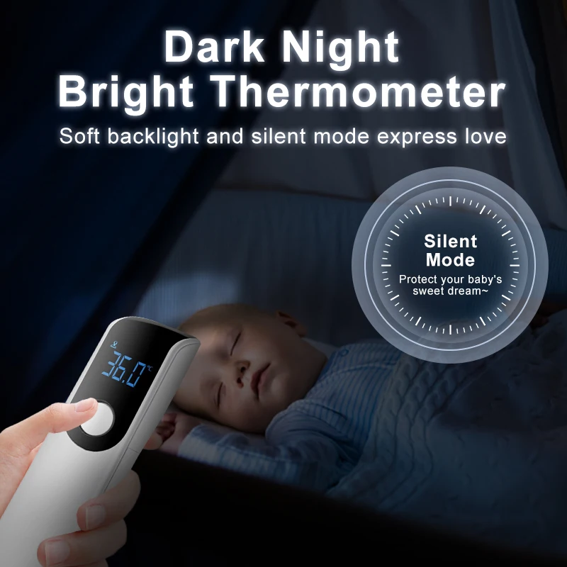 AiQUE Digitales Thermometer Stirnfieber Berührungsloser Körper Termometro Infrarot-LED-Fieber IR Erwachsene Baby Haushalt Gesundheitsmonitore