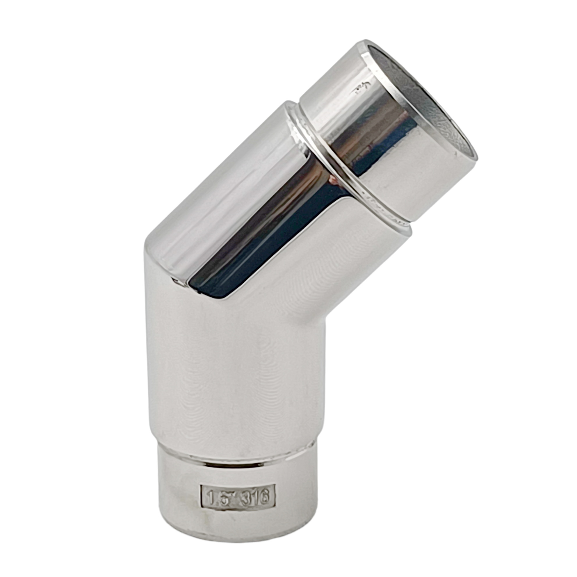 2pcs 316 Stainless Steel Staircase Railing Flush Joiner Mirror Polished 135 Degree Handrail Corner Elbow for 38.1mm Railing