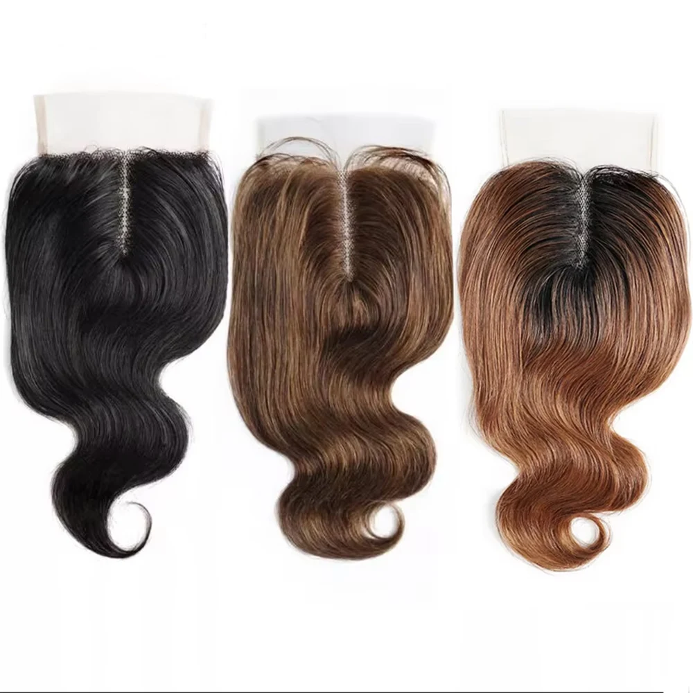 4x1 Hd Lace Closure Ludzkie Włosy Body Wave Przedziałek na Środku 10-20 Cali Naturalny Czarny Ciemny Brąz Ombre Brąz Remy Ludzkie Włosy Lace Closure