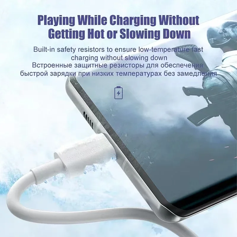 3PCS 6A 100W Tipo C Cavo di ricarica super veloce Cavo dati per Samsung Huawei Xiaomi Redmi Cavi USB C a ricarica rapida NNB
