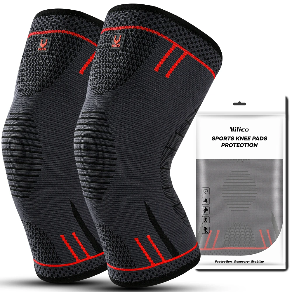 Ginocchiere professionali per compressione del supporto del ginocchio, ginocchiere in silicone antiscivolo per il dolore al ginocchio, strappo del menisco