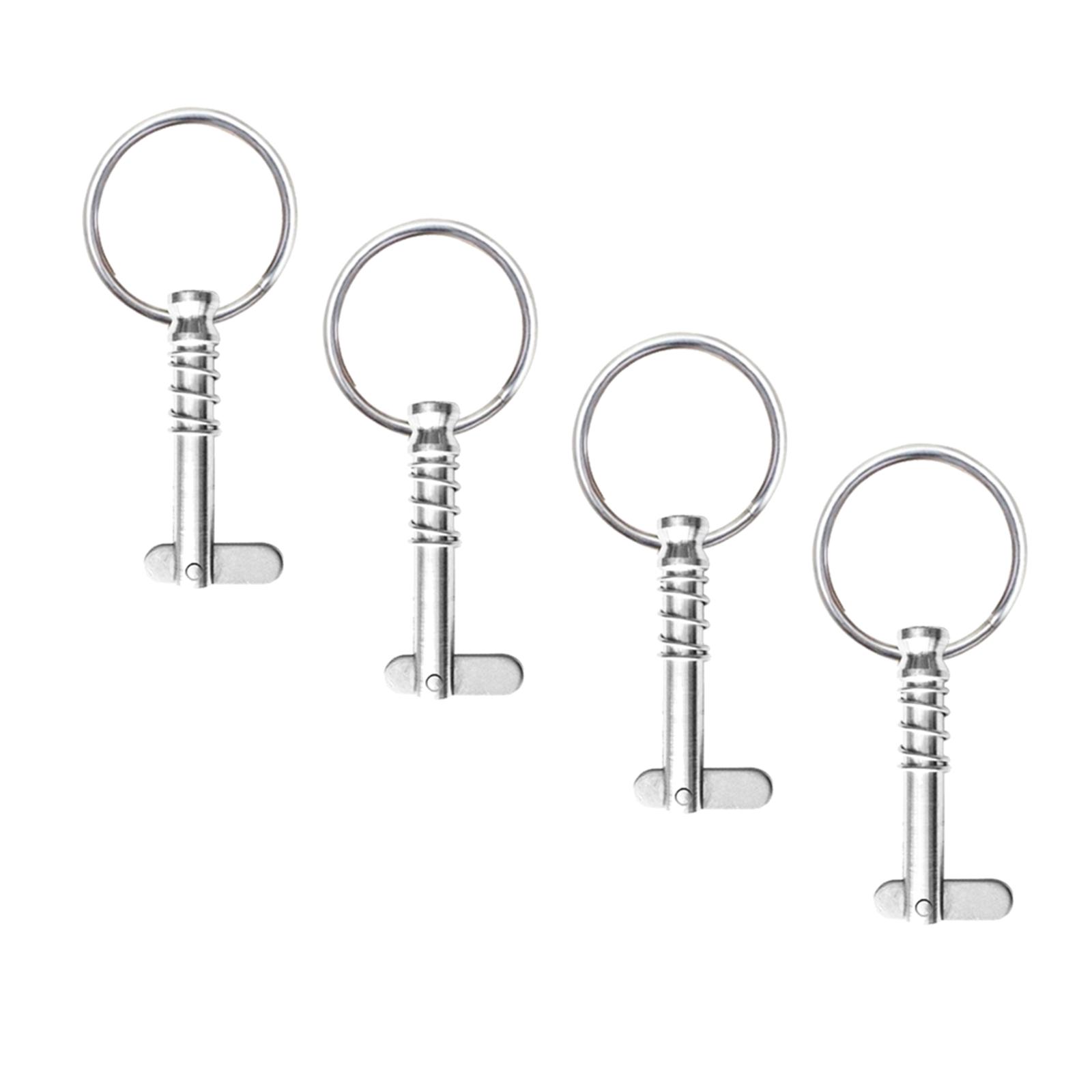 4-pack Quick Release Pin Bimini Top Pins 1/4 inch met veer 316 roestvrij staal Marine Hardware 43 mm