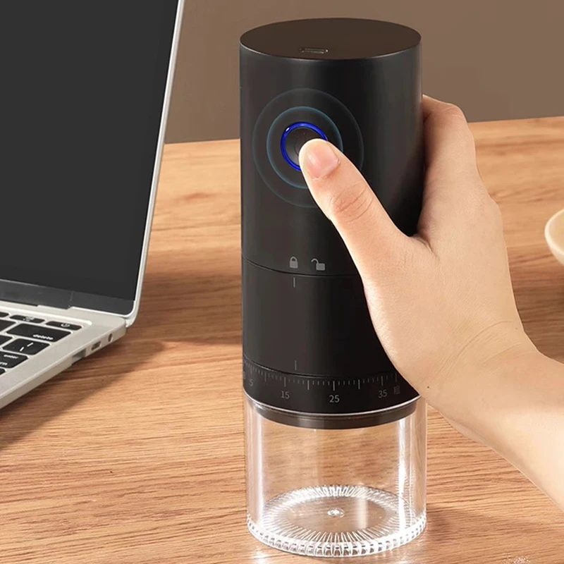 Molinillo de café eléctrico 2025, molinillo automático recargable, molinillo de café portátil con núcleo de cerámica
