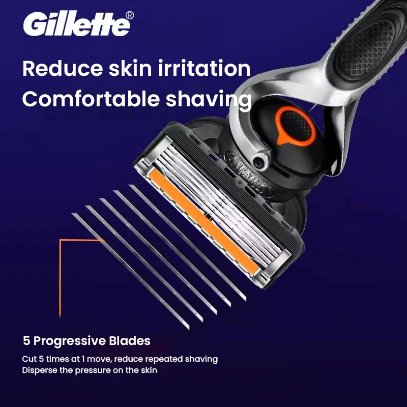 Gillette Razor Men Fusion 5 ProGlide Razor Flexball Tech 5 Layers Progressive Ultra Thin Blades Razor For Men