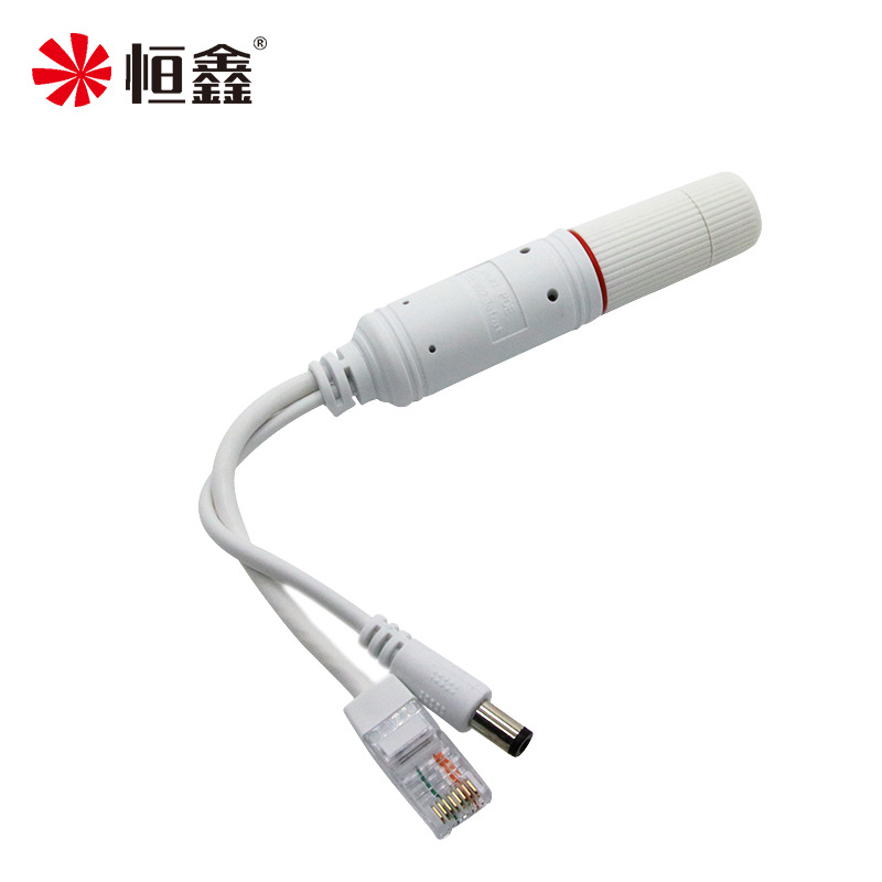 Divisor poe 48v para 12v, à prova d'água, com adaptador de vídeo e alimentação, módulo de alimentação, injetor para extensor de câmera ip