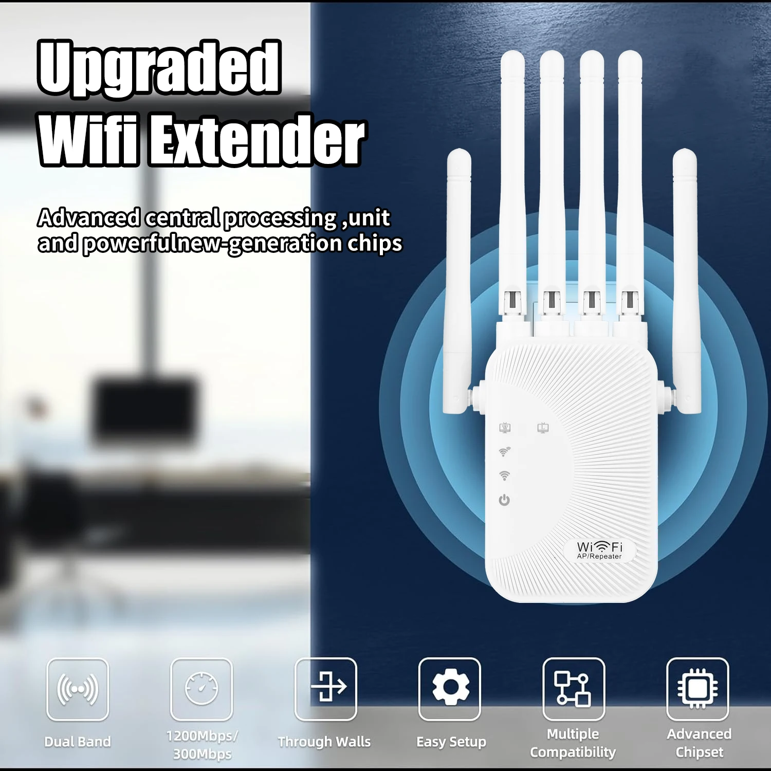 magecam 1200Mbps Wifi Amplifier Dual band 2.4G 5G Repeater Network Expander Range Extender WiFi Signal Booster Wireless Router